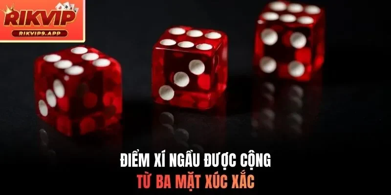 Điểm xí ngầu được cộng từ ba mặt xúc xắc