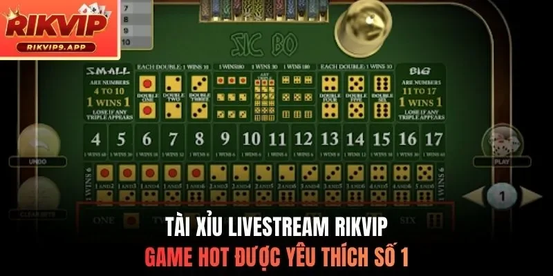 Tài xỉu livestream Rikvip - Game hot được yêu thích số 1